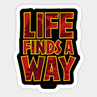 Jurassic Park Life Finds A Way Rex Skeleton Sticker